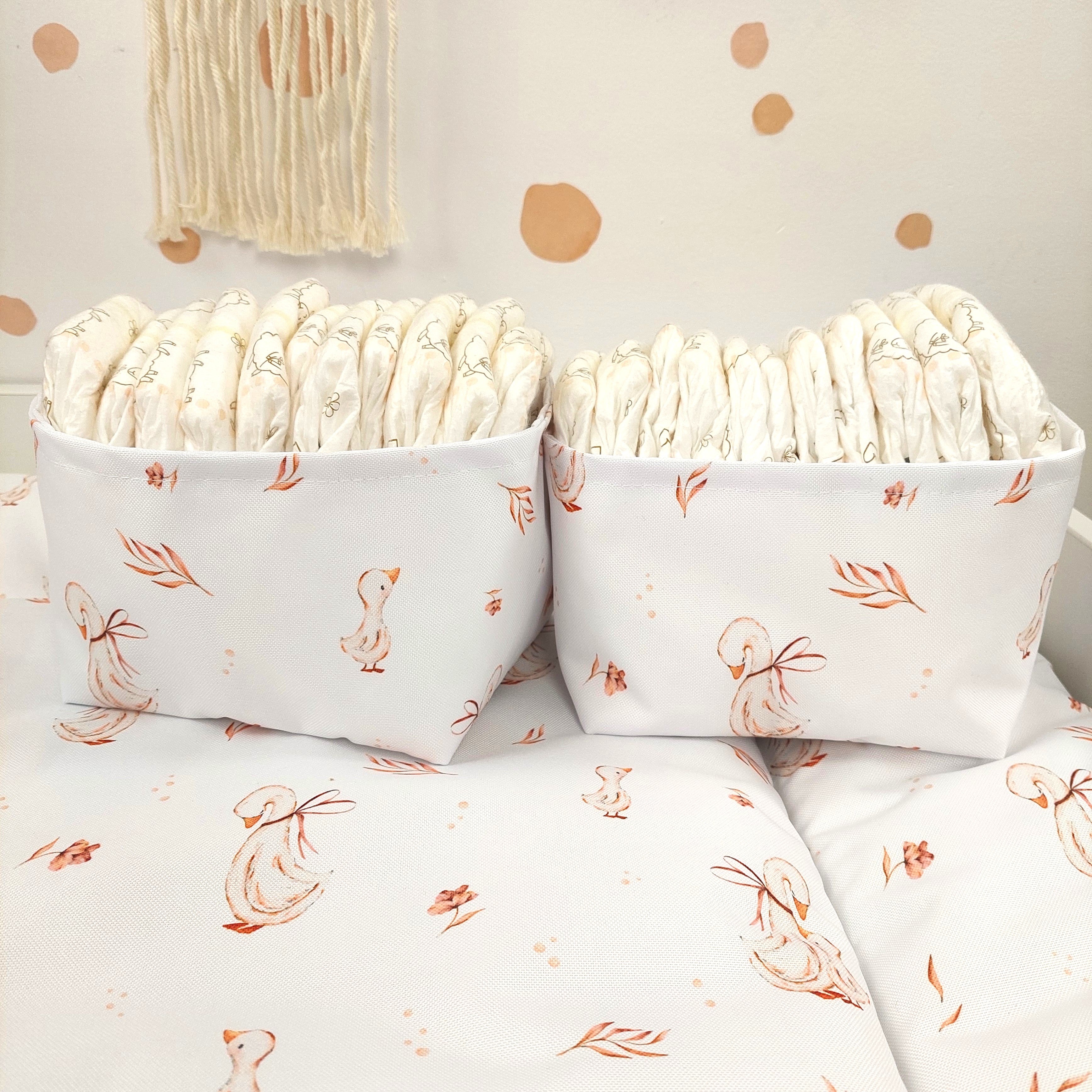Wasserdichte Wickelauflage Beige Gänse