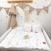 Wasserdichte Wickelauflage Beige Gänse