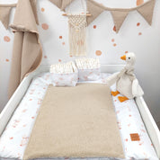 Wasserdichte Wickelauflage Beige Gänse