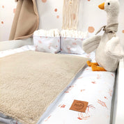 Wasserdichte Wickelauflage Beige Gänse