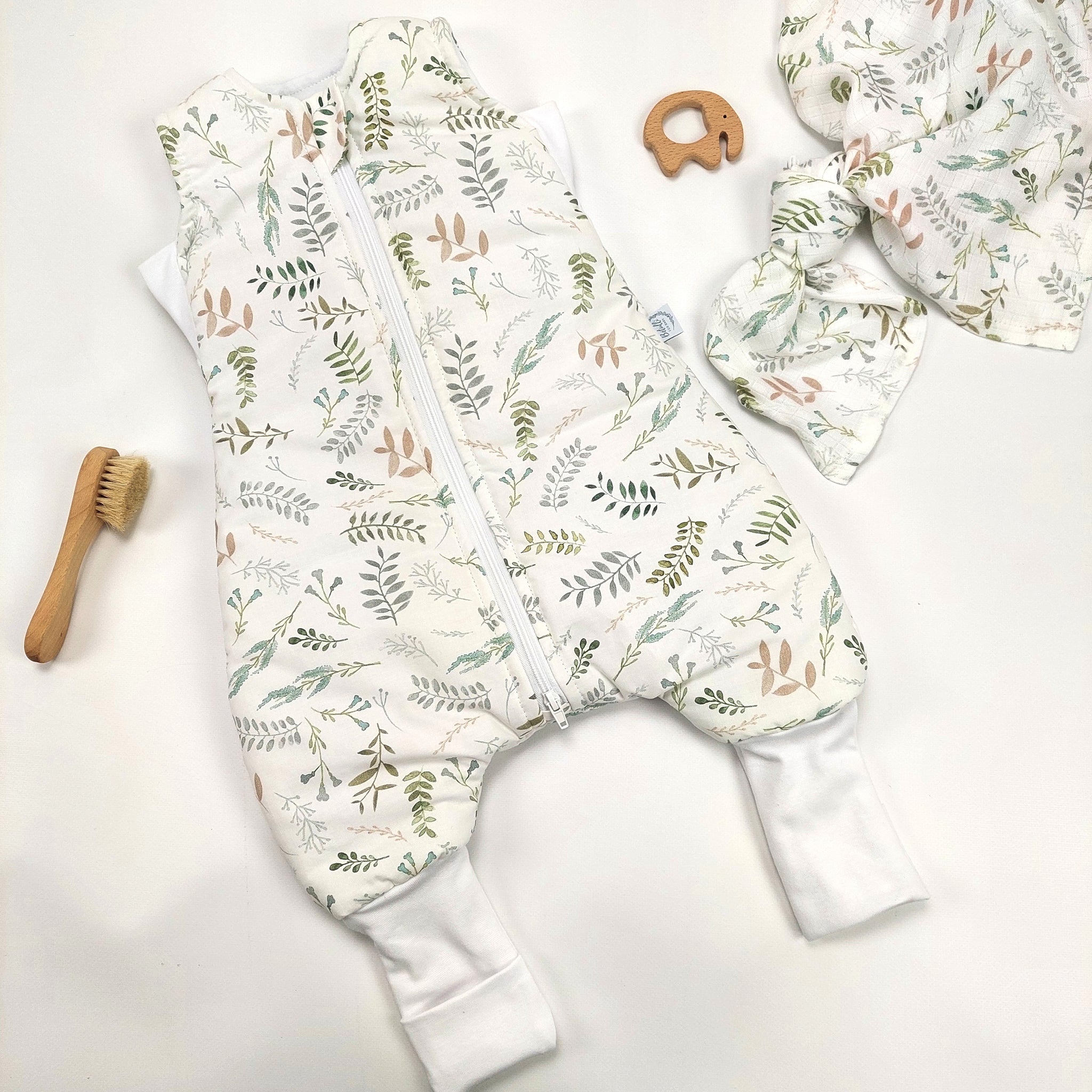 Baby Schlafsack mit Füßen Floral