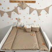 Wasserabweisende Wickelauflage Dunkelbeige Mocha mousse