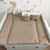 Wasserabweisende Wickelauflage Dunkelbeige Mocha mousse
