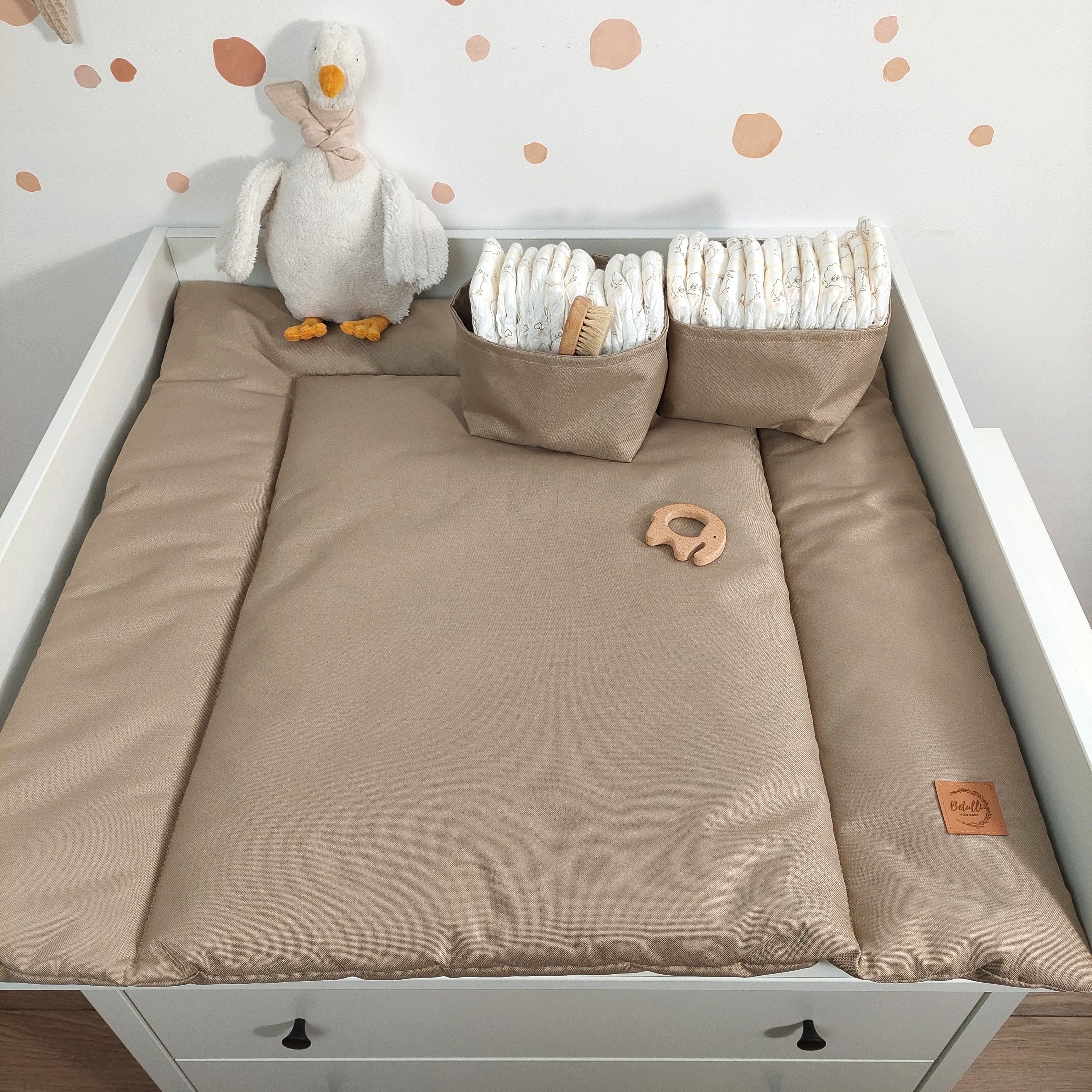 Wasserabweisende Wickelauflage Dunkelbeige Mocha mousse
