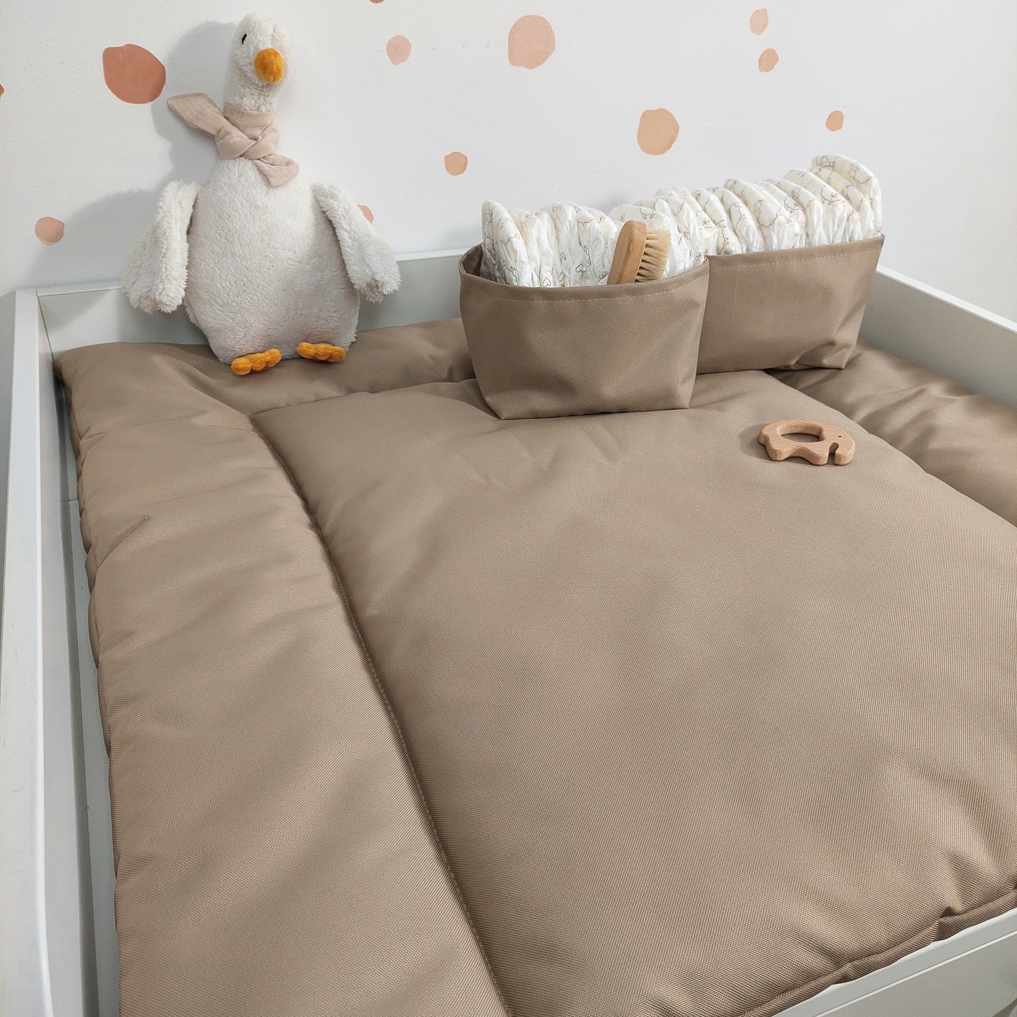 Wasserabweisende Wickelauflage Dunkelbeige Mocha mousse