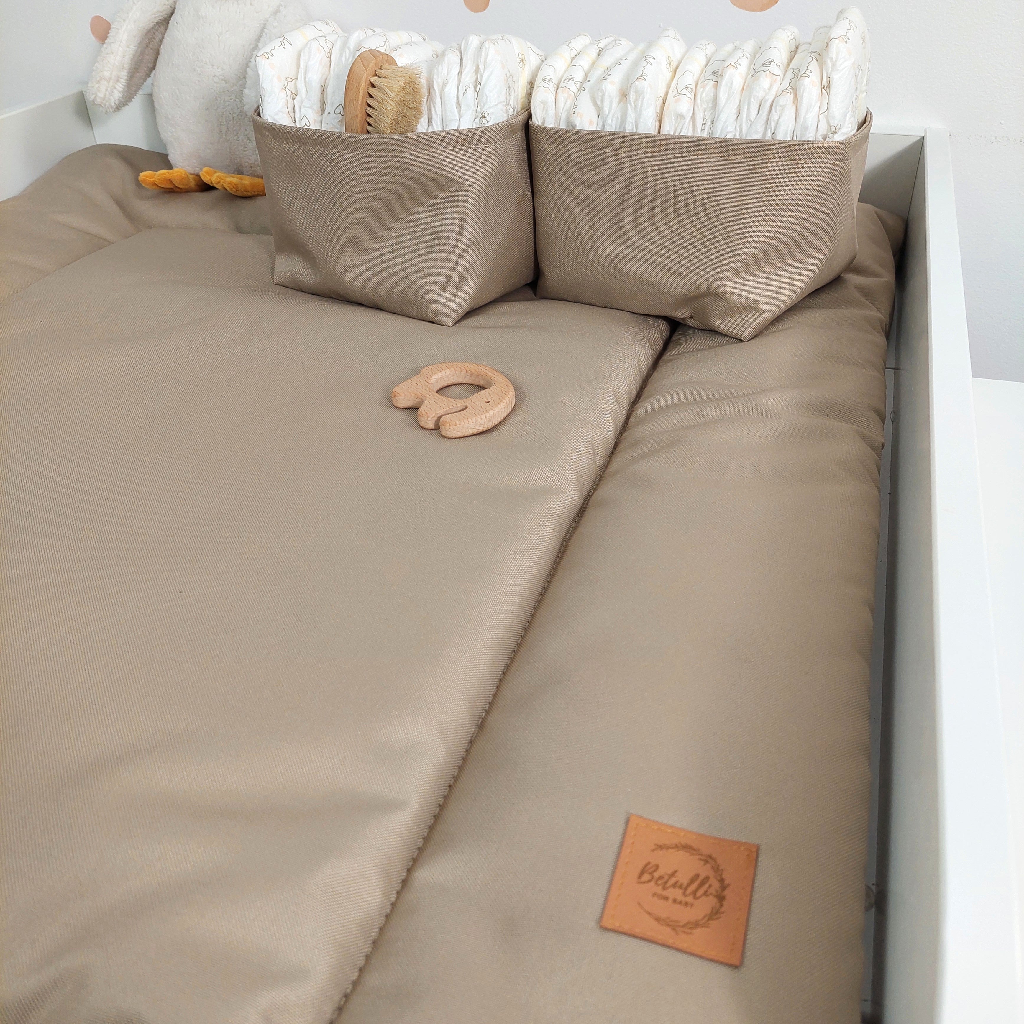 Wasserabweisende Wickelauflage Dunkelbeige Mocha mousse