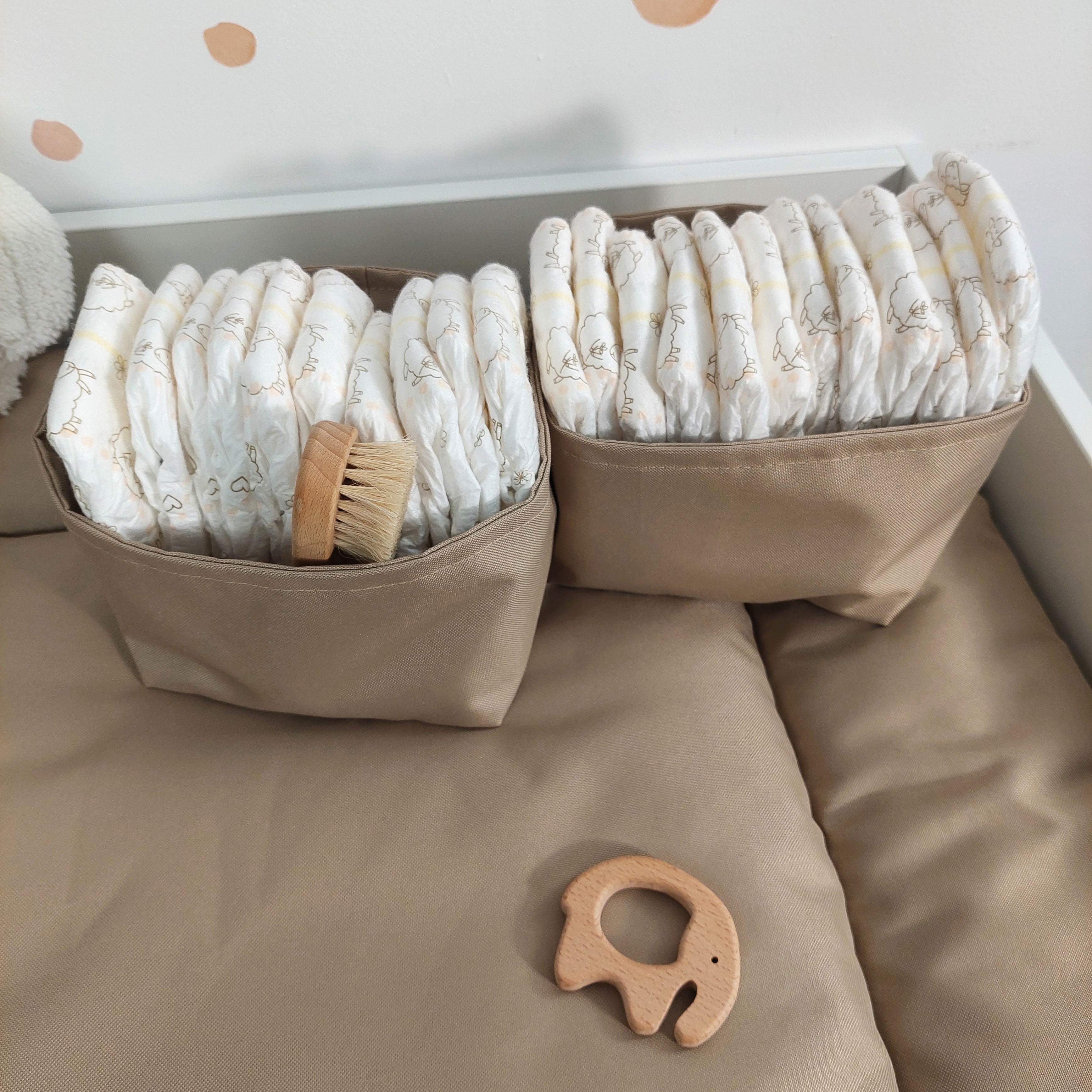 Wasserabweisende Wickelauflage Dunkelbeige Mocha mousse