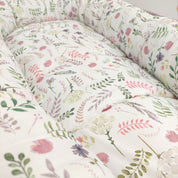 Babynest Waffel Altrosa Blumen