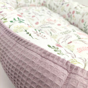 Babynest Waffel Altrosa Blumen