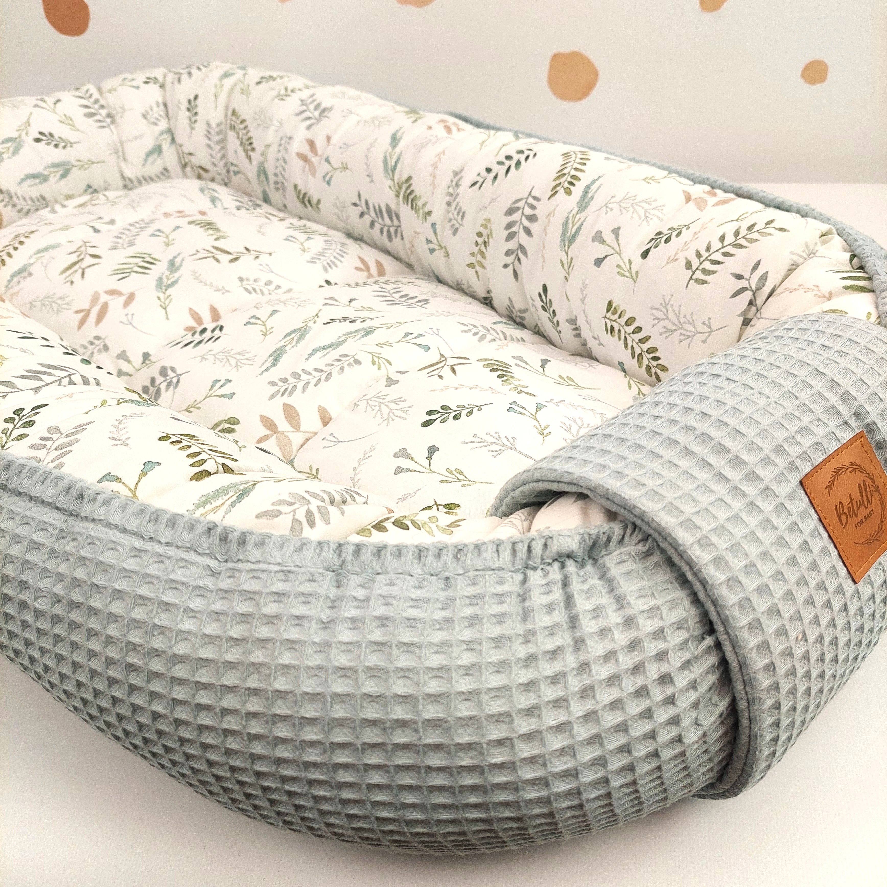 Babynest Waffel Salbei Wiese