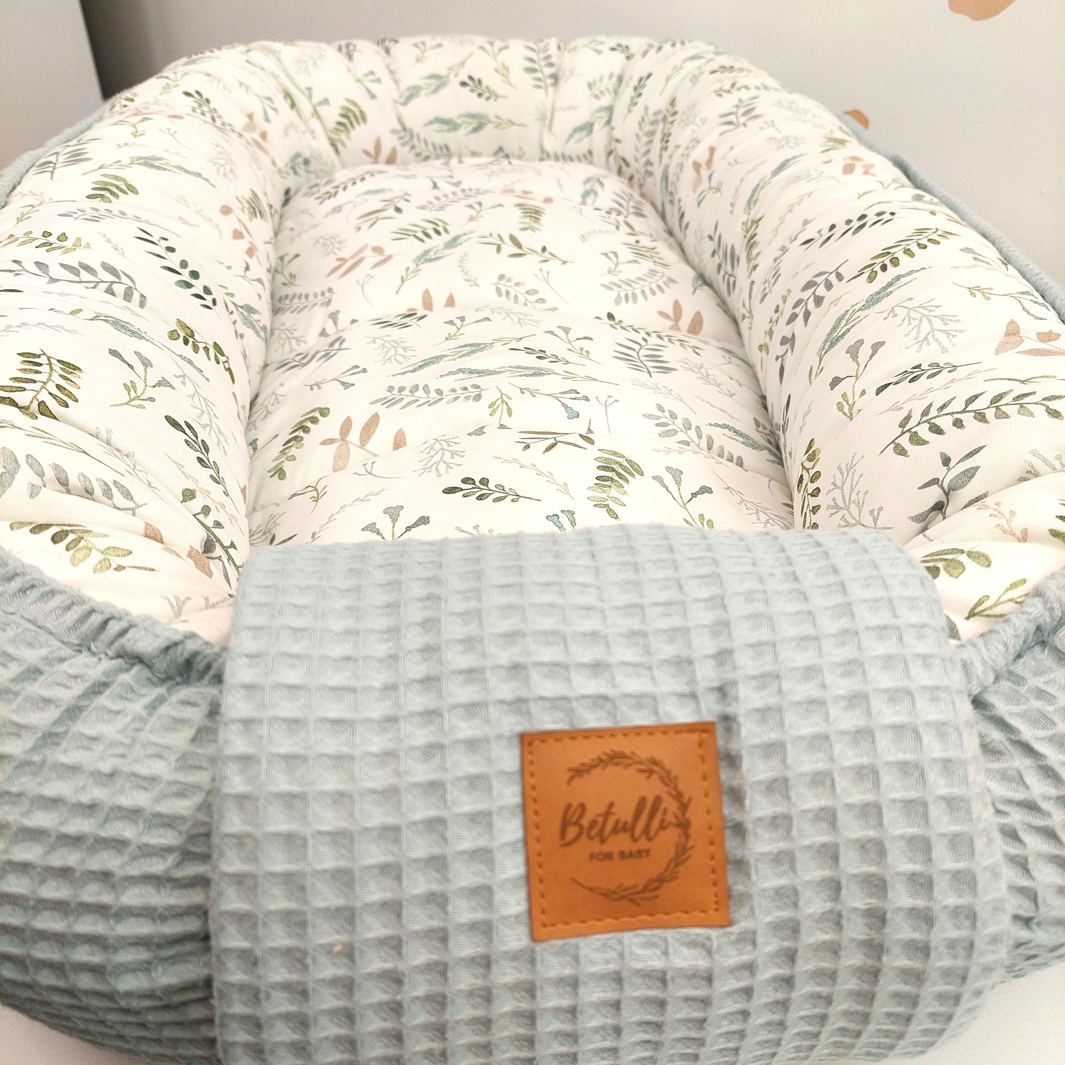 Babynest Waffel Salbei Wiese