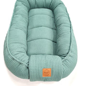 Babynest Waffel Altgrün