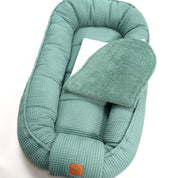 Babynest Waffel Altgrün