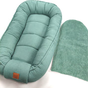 Babynest Waffel Altgrün