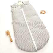 schlafsack neugeborene mai Baby Schlafsack Waffel Hellgrau – Betulli