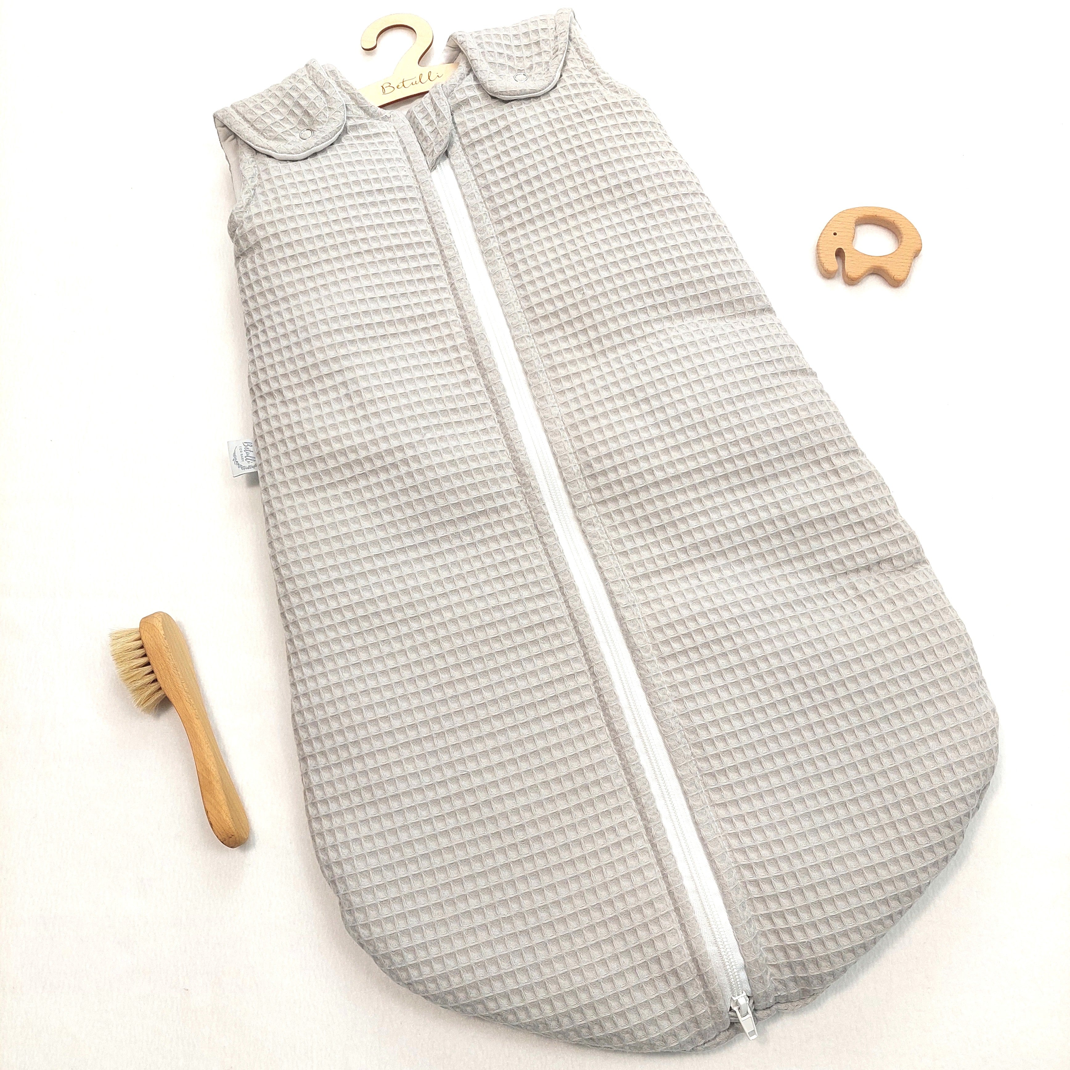 Baby Schlafsack Waffel Hellgrau – Betulli
