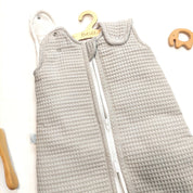 Baby Schlafsack Waffel Hellgrau