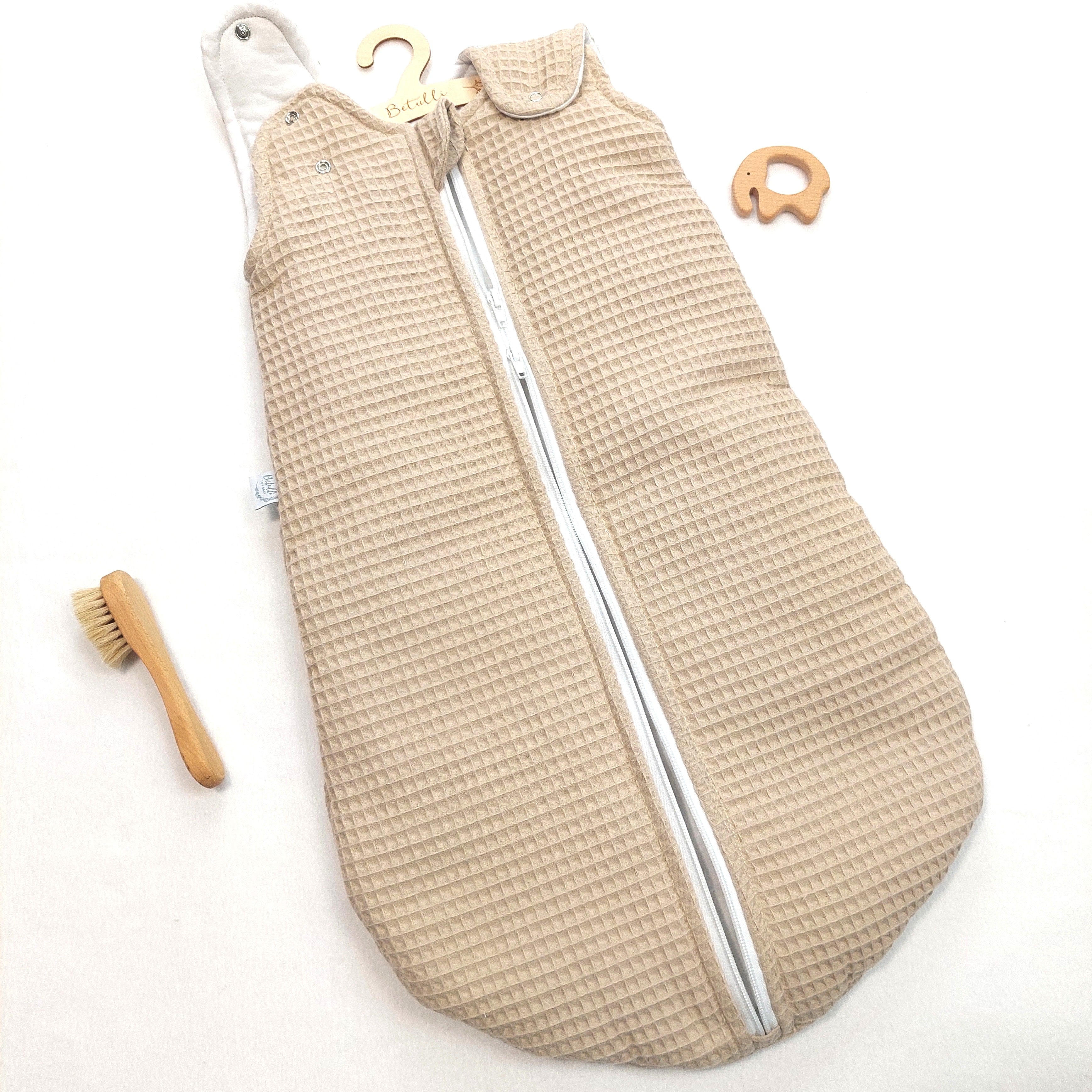 Baby Schlafsack Waffel Hellbeige
