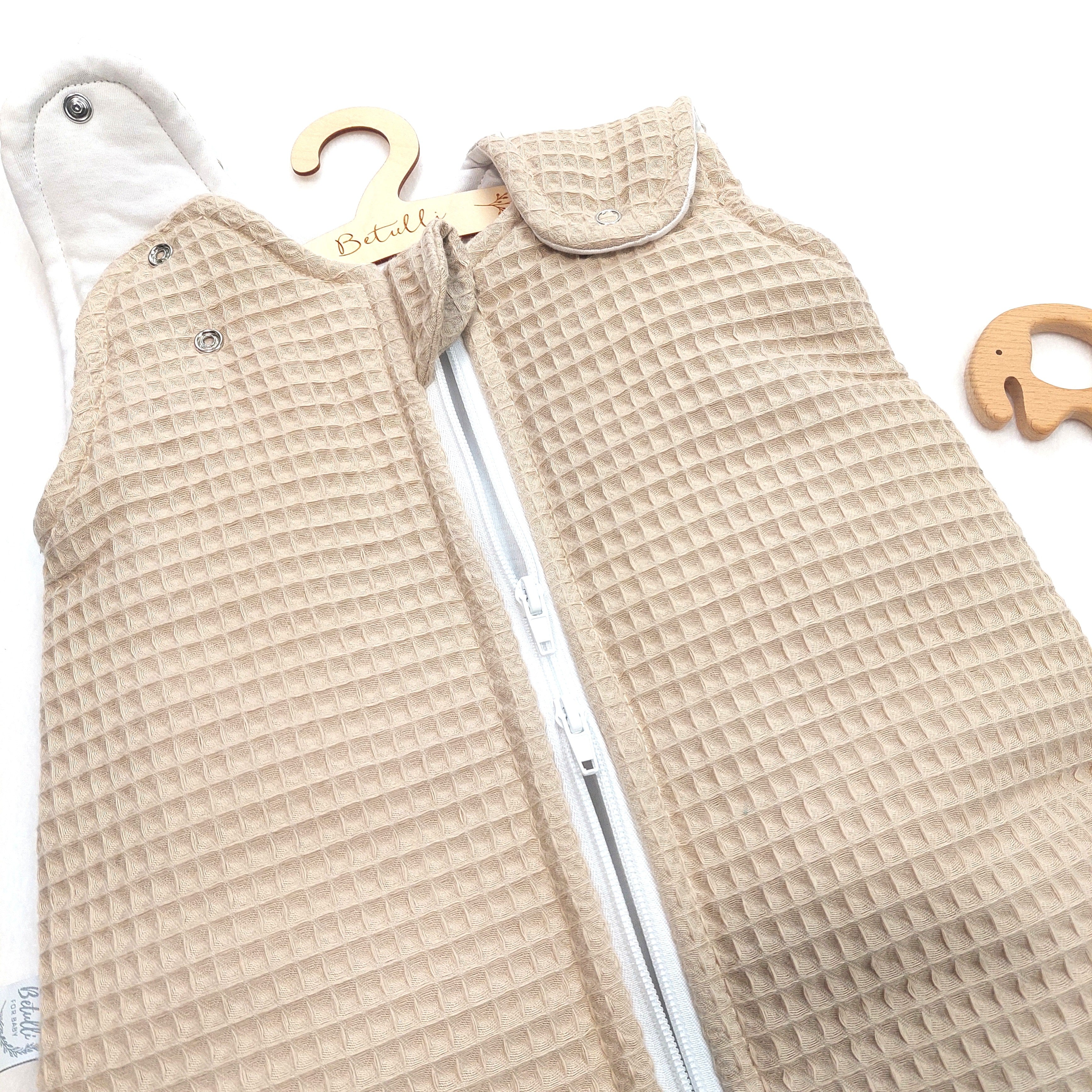 Baby Schlafsack Waffel Hellbeige