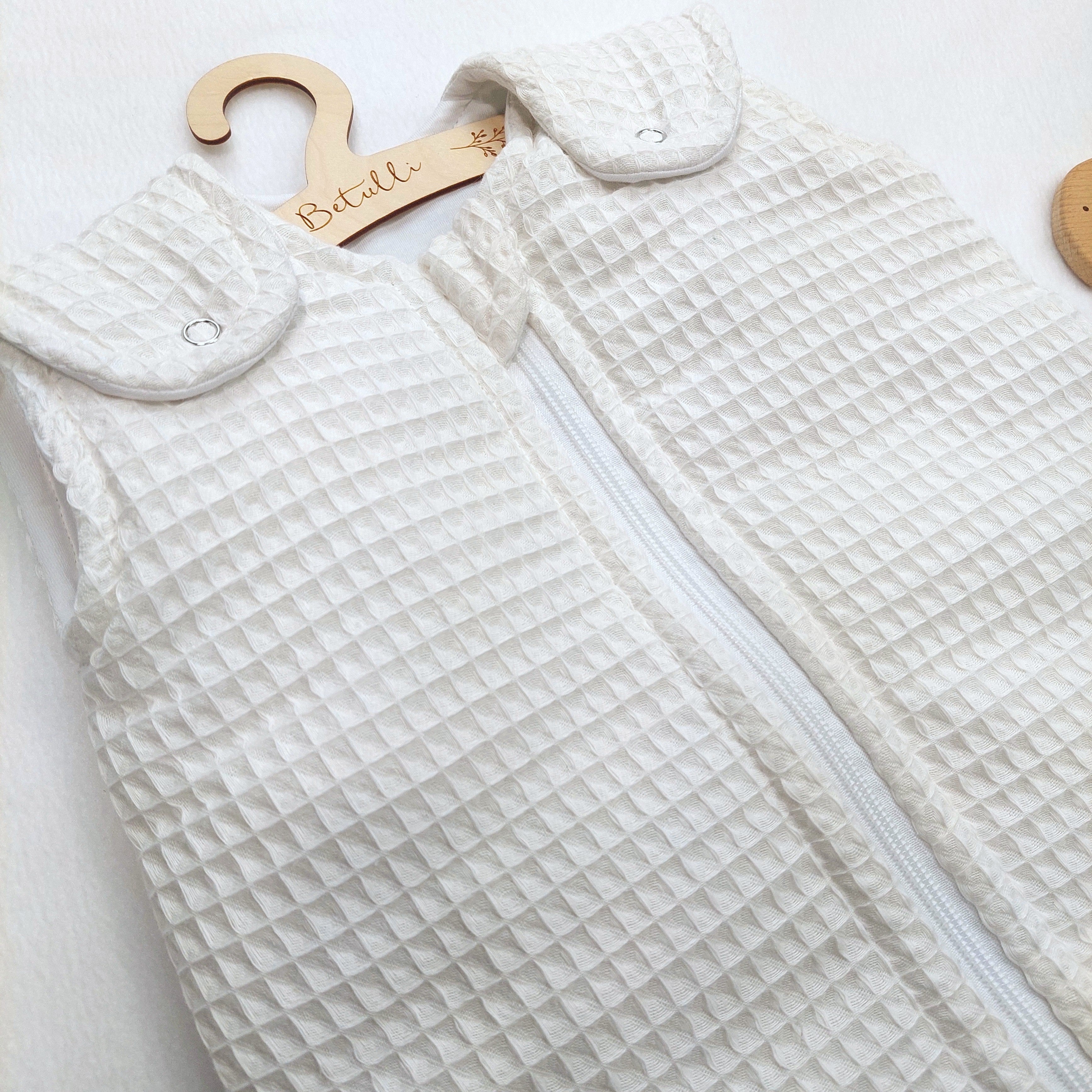 Baby Schlafsack Waffel Weiße Creme