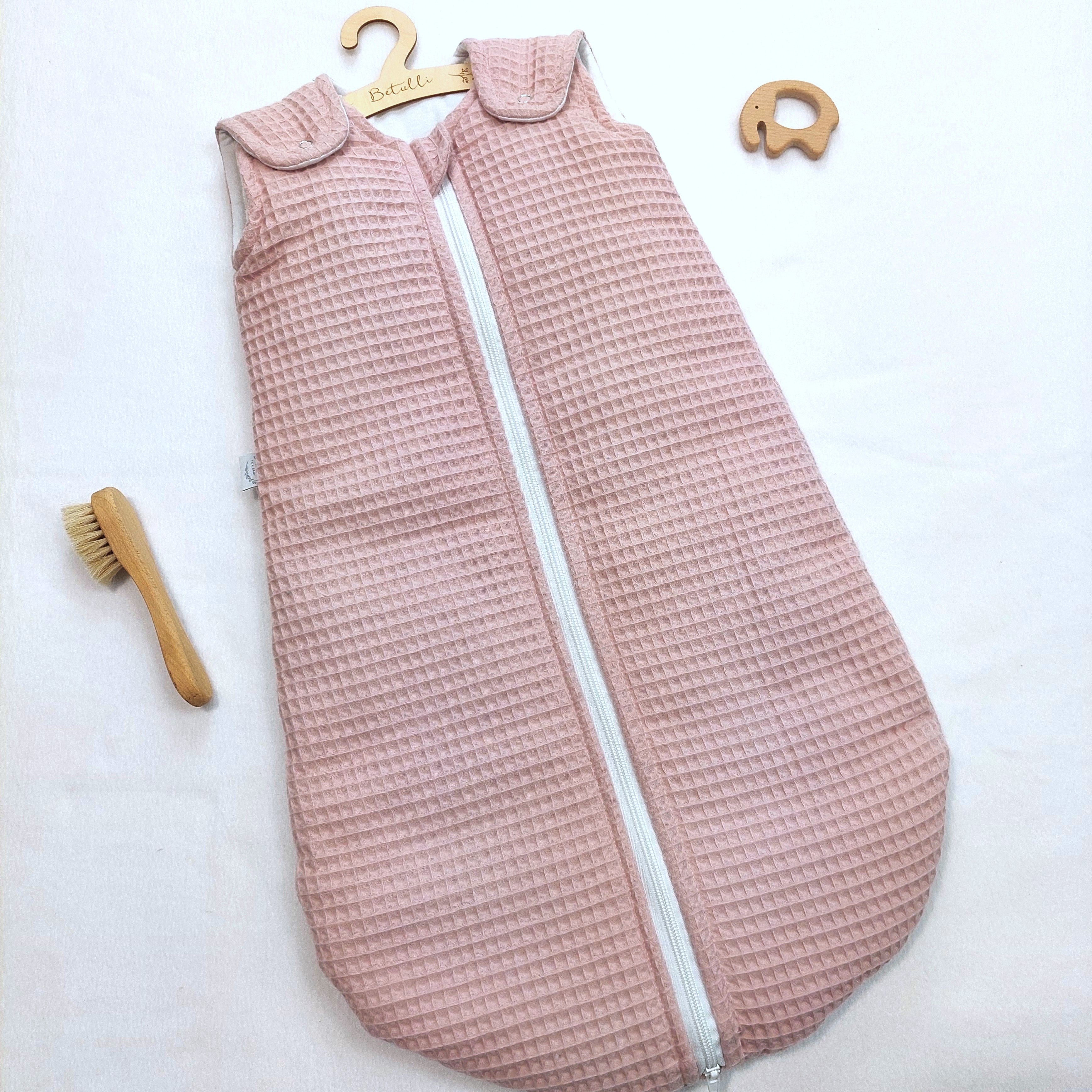 Baby Schlafsack Waffel Puderrosa – Betulli