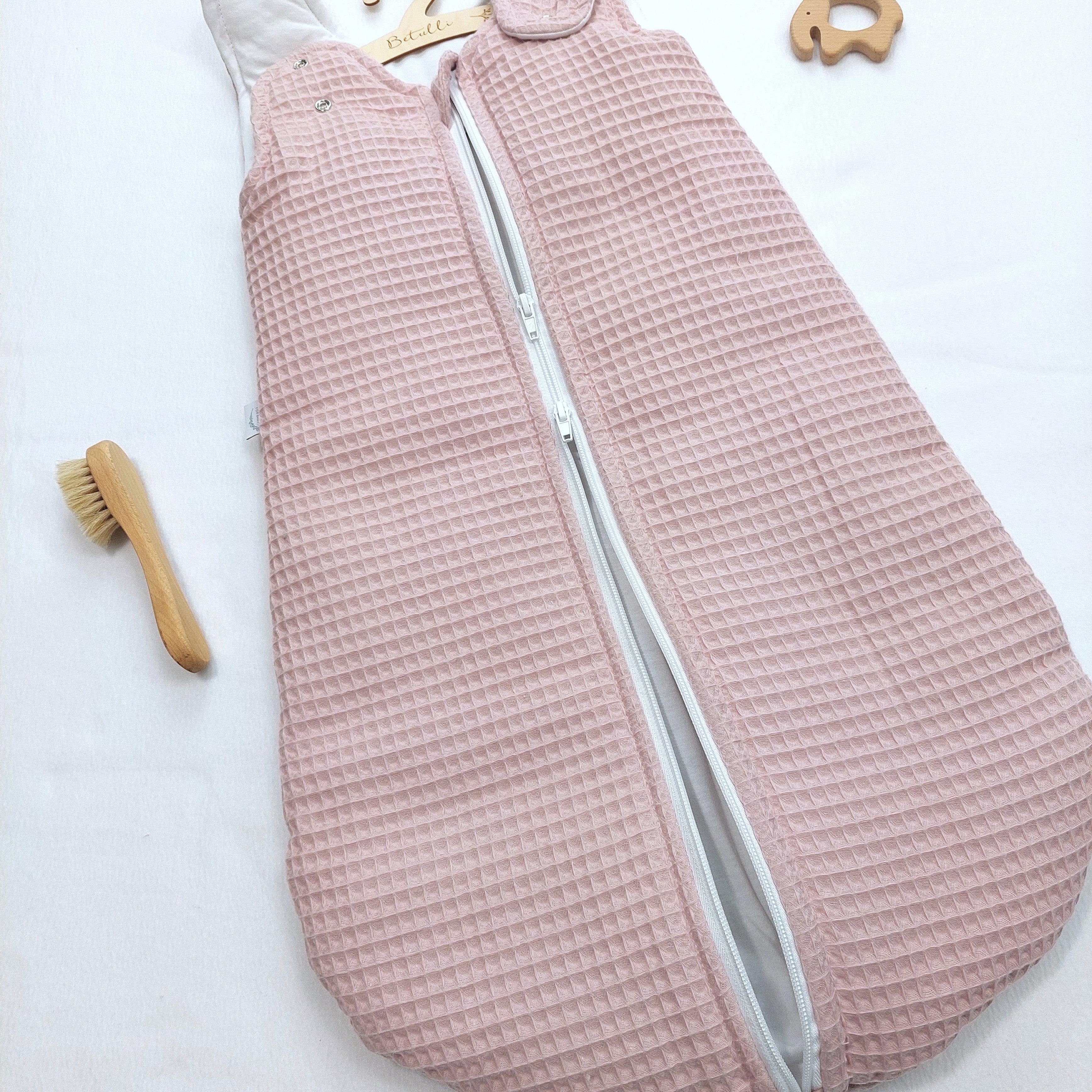 Baby Schlafsack Waffel Puderrosa
