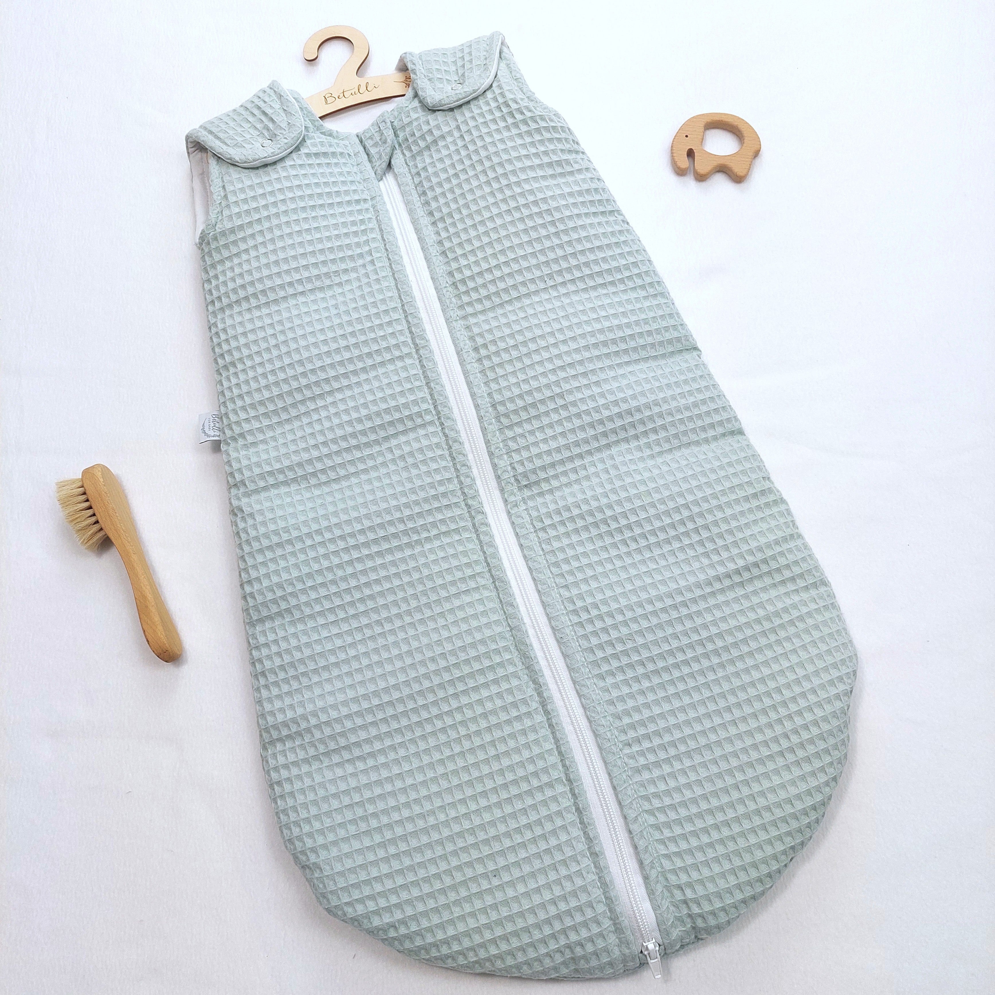 Baby Schlafsack Waffel Salbei Mint – Betulli
