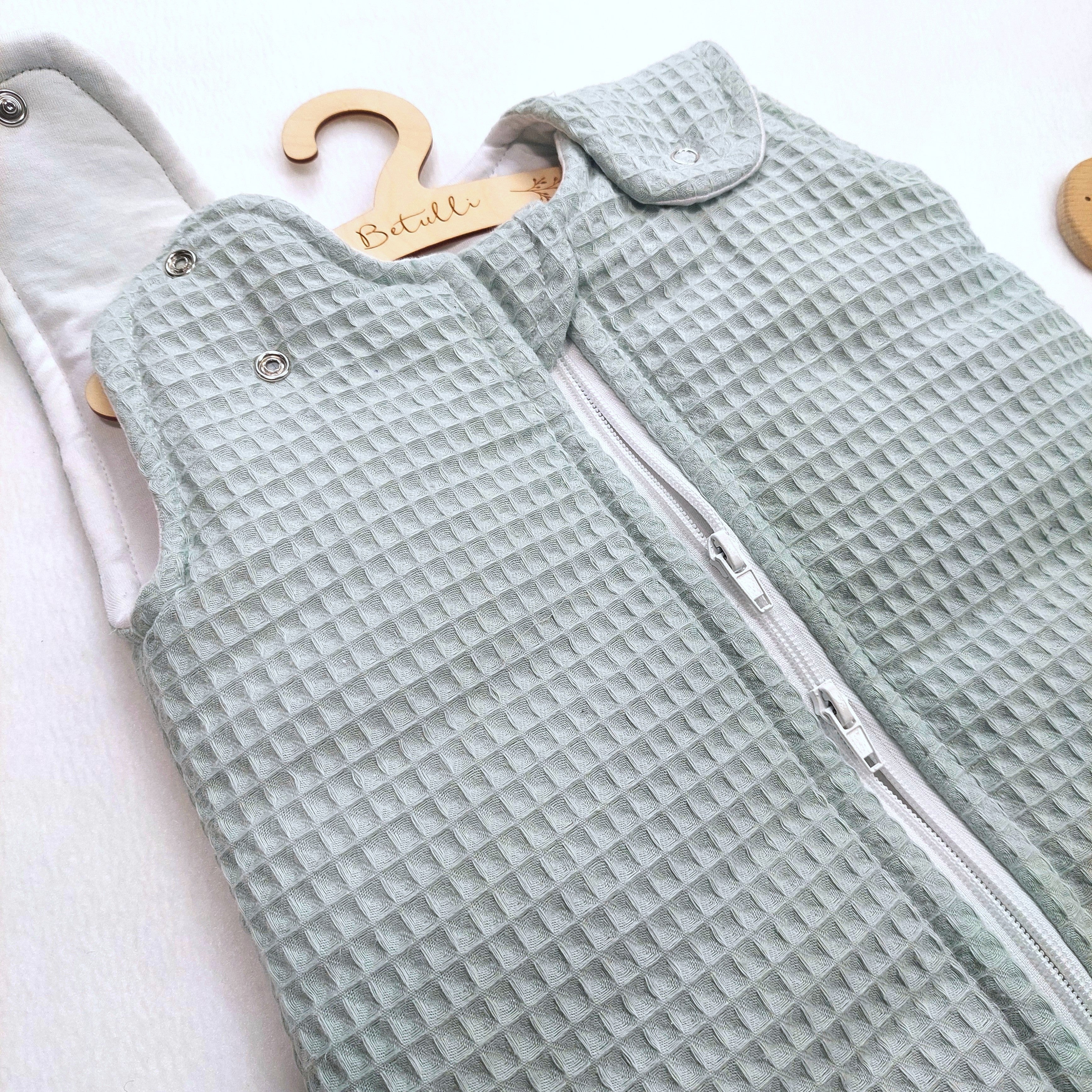 Baby Schlafsack Waffel Salbei Mint