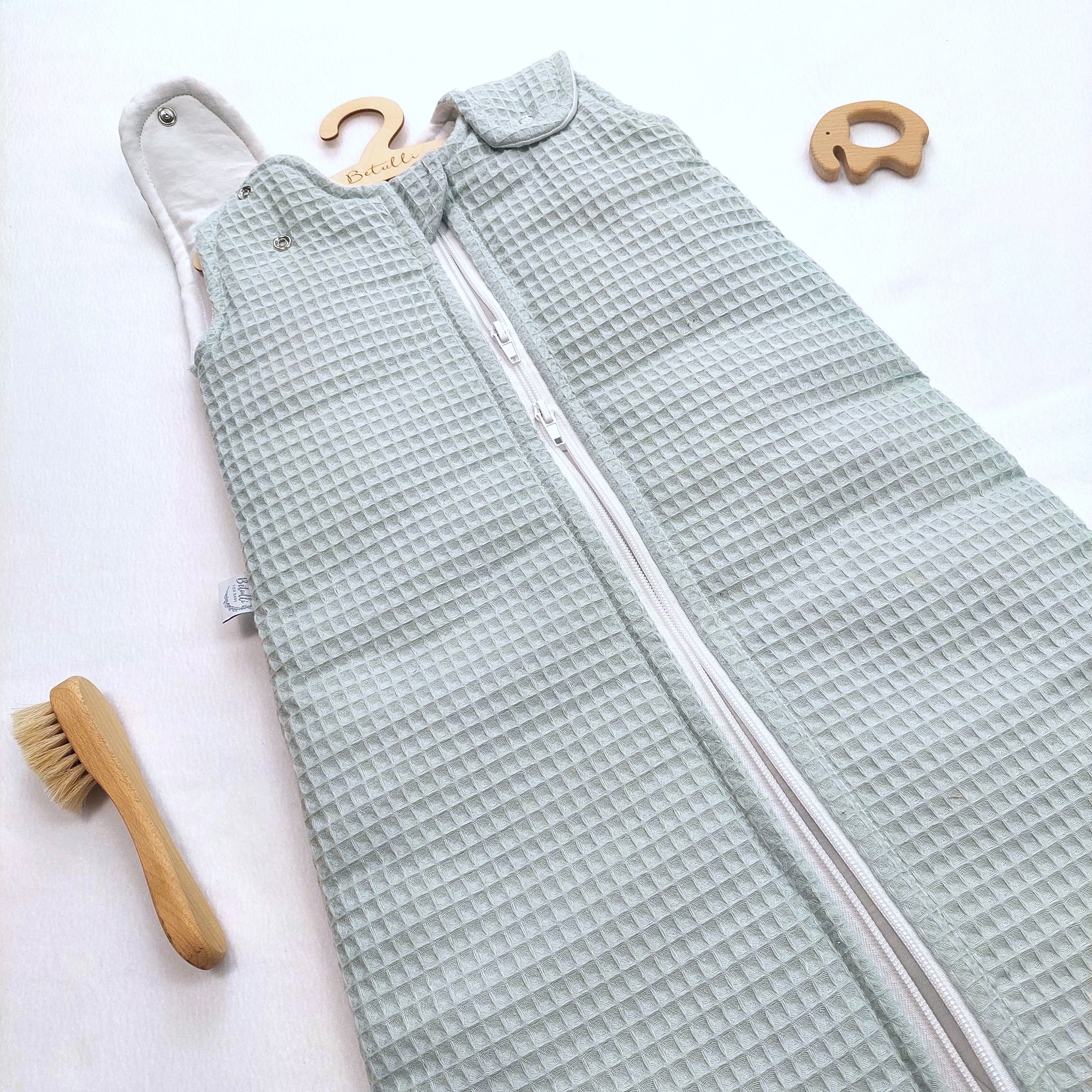 Baby Schlafsack Waffel Salbei Mint