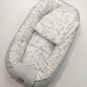 Babynest Waffel Salbei Floral