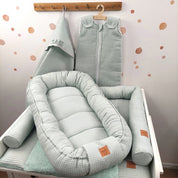 Babynest Waffel Salbei Mint