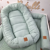 Babynest Waffel Salbeigrün