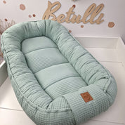 Babynest Waffel Salbeigrün