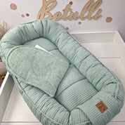 Babynest Waffel Salbeigrün