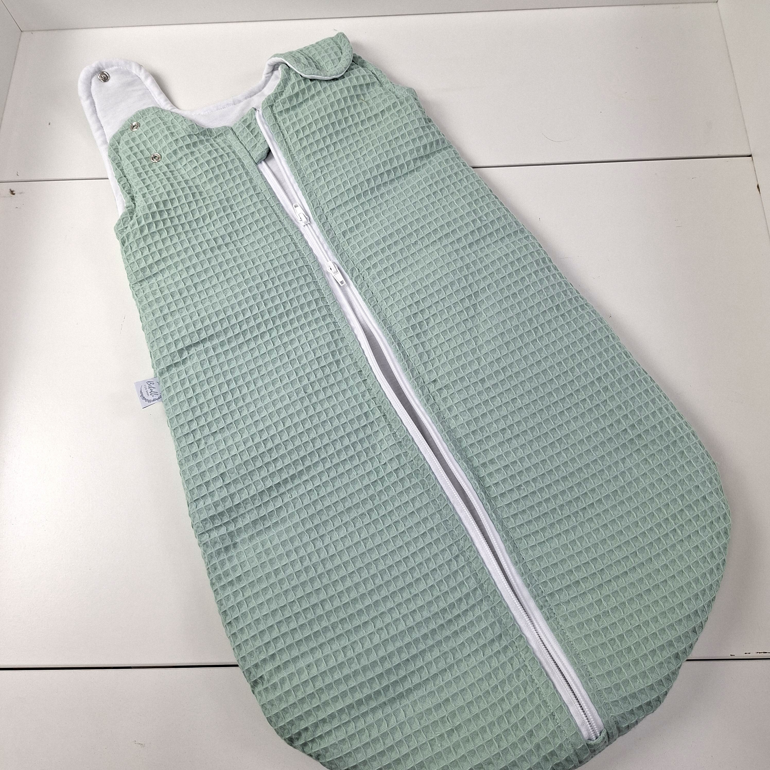 Baby Schlafsack Waffel Salbeigrün