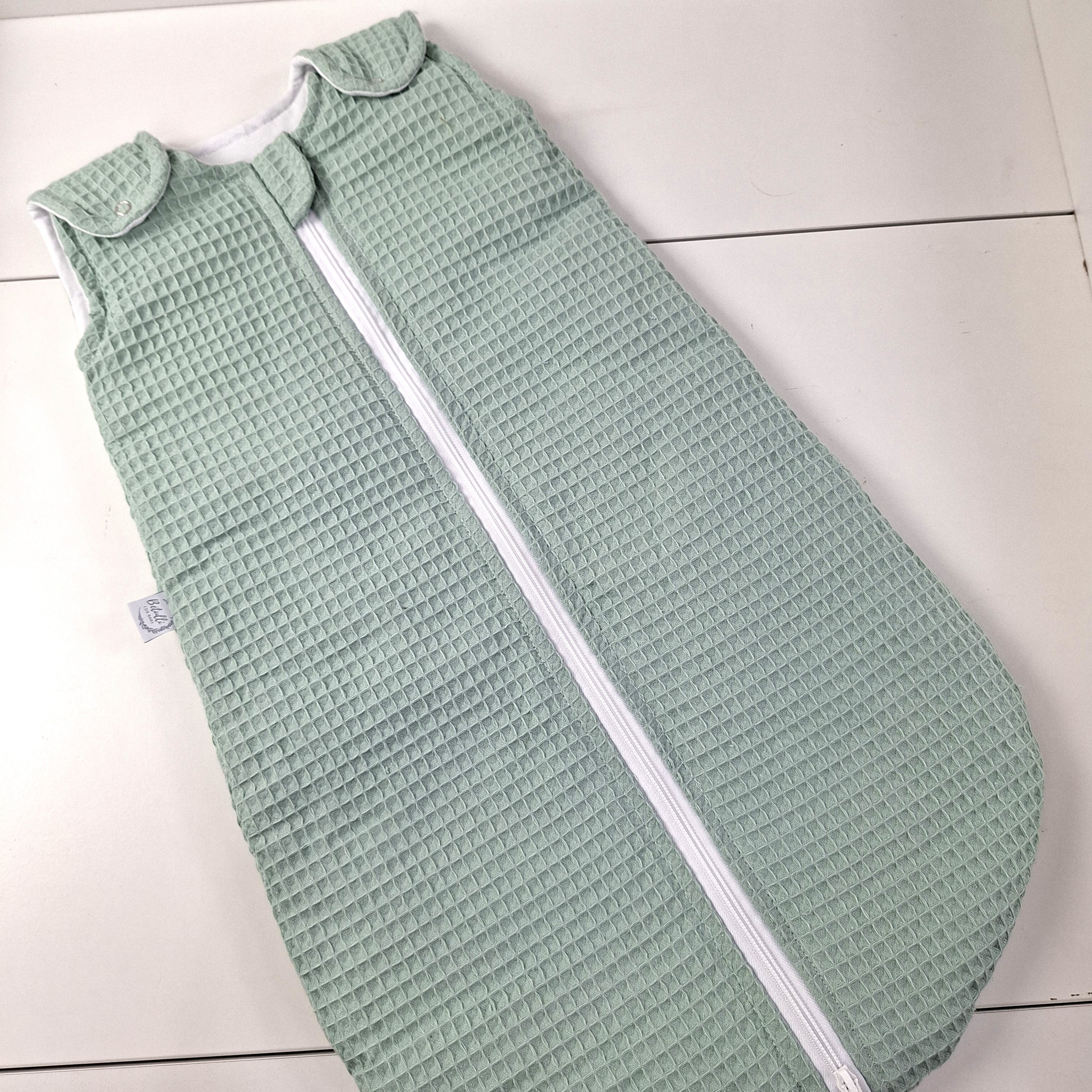 Baby Schlafsack Waffel Salbeigrün