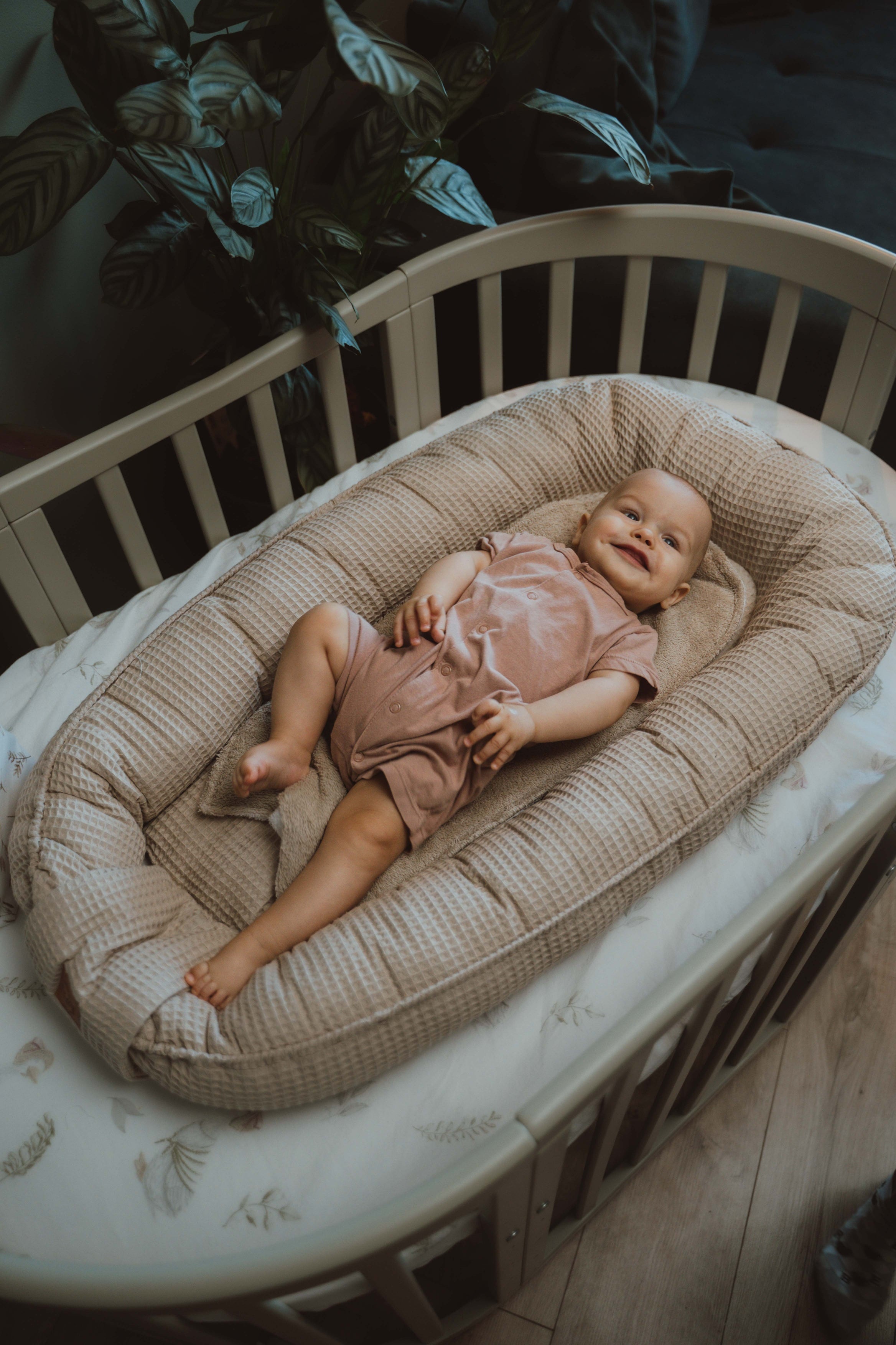 Babynest Waffel Hellbeige