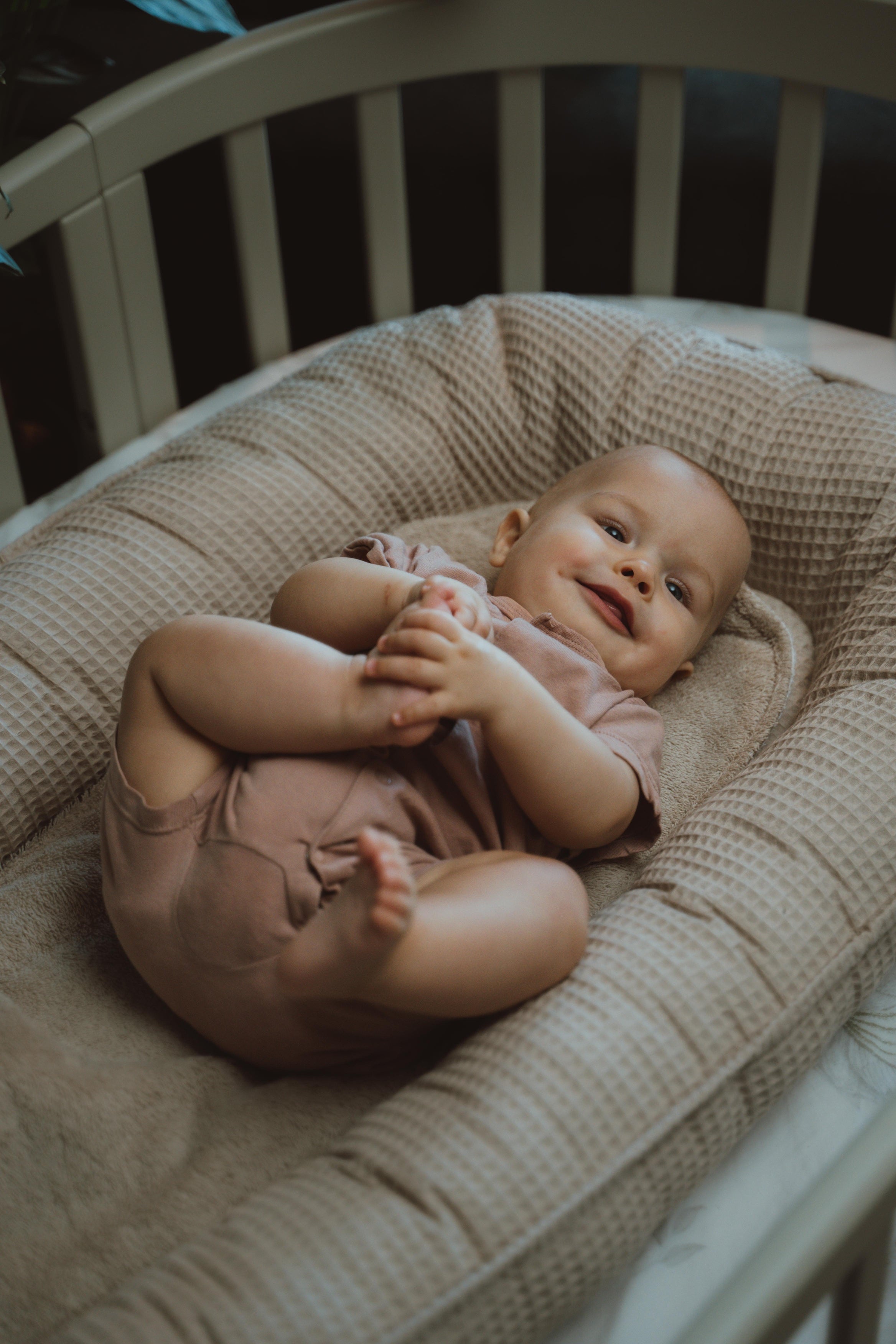 Babynest Waffel Hellbeige