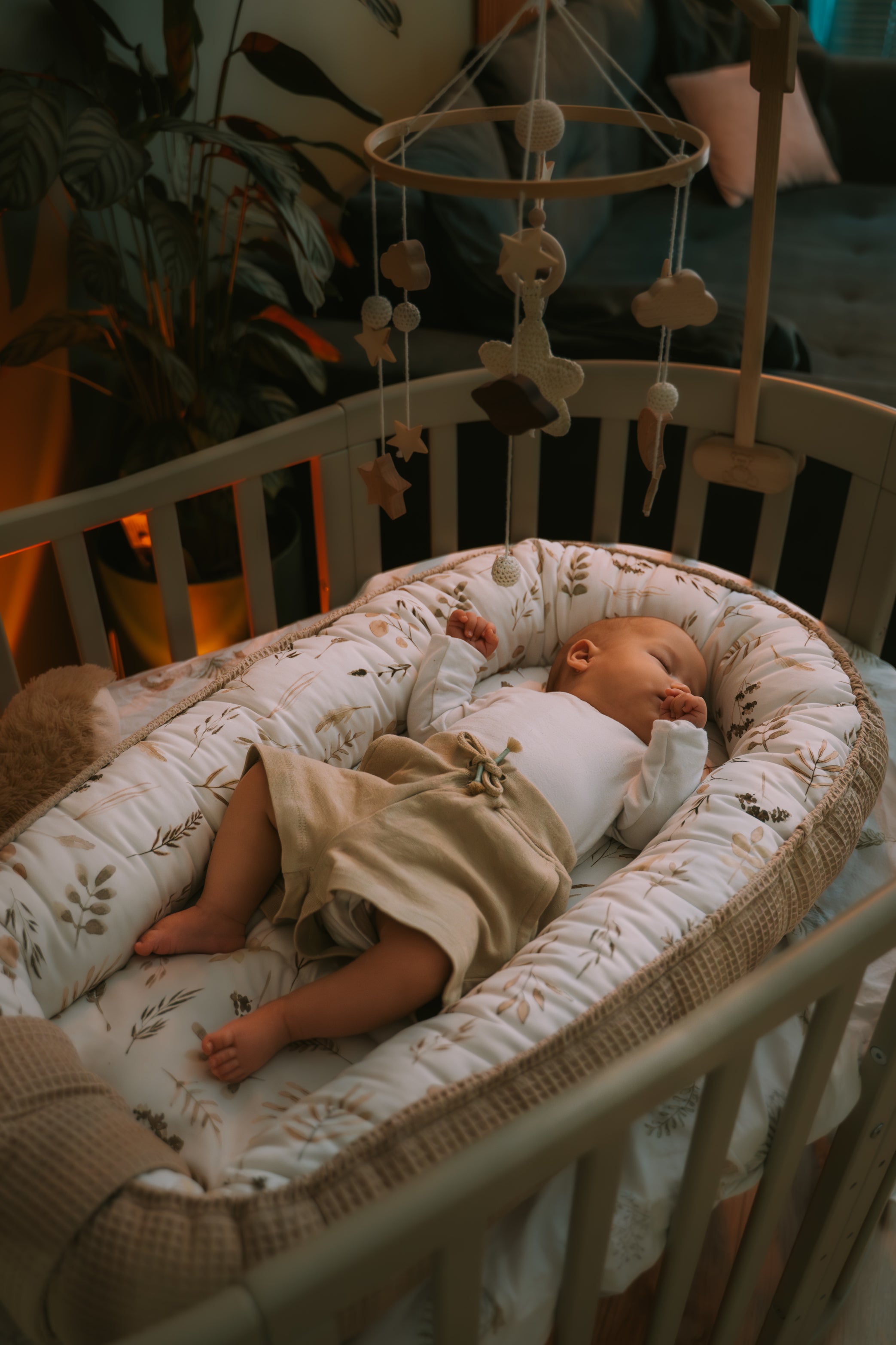 Babynest Waffel Hellbeige Boho