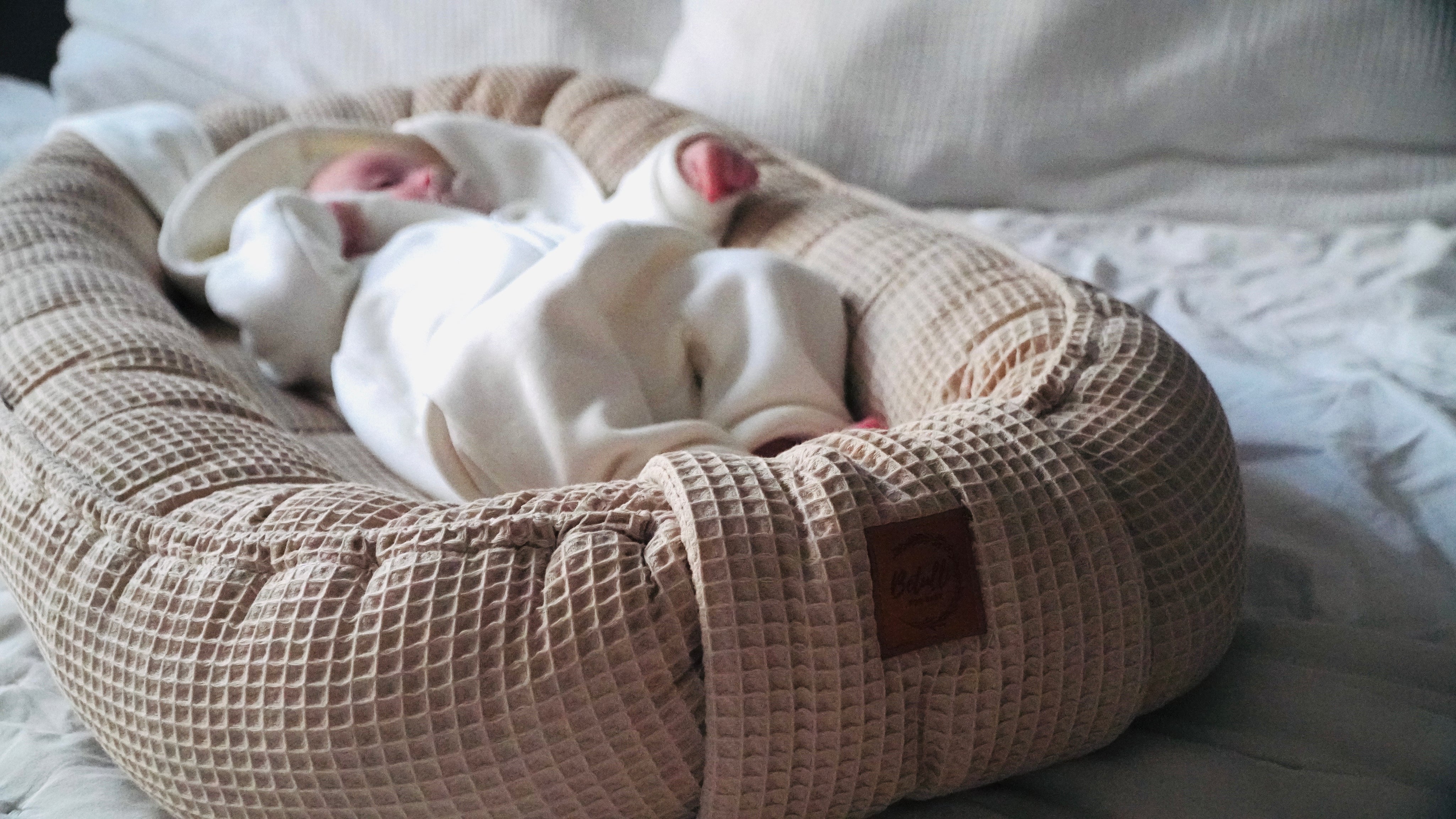 Babynest Waffel Hellbeige
