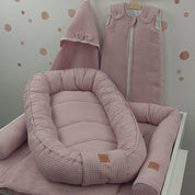Baby Schlafsack Waffel Puderrosa