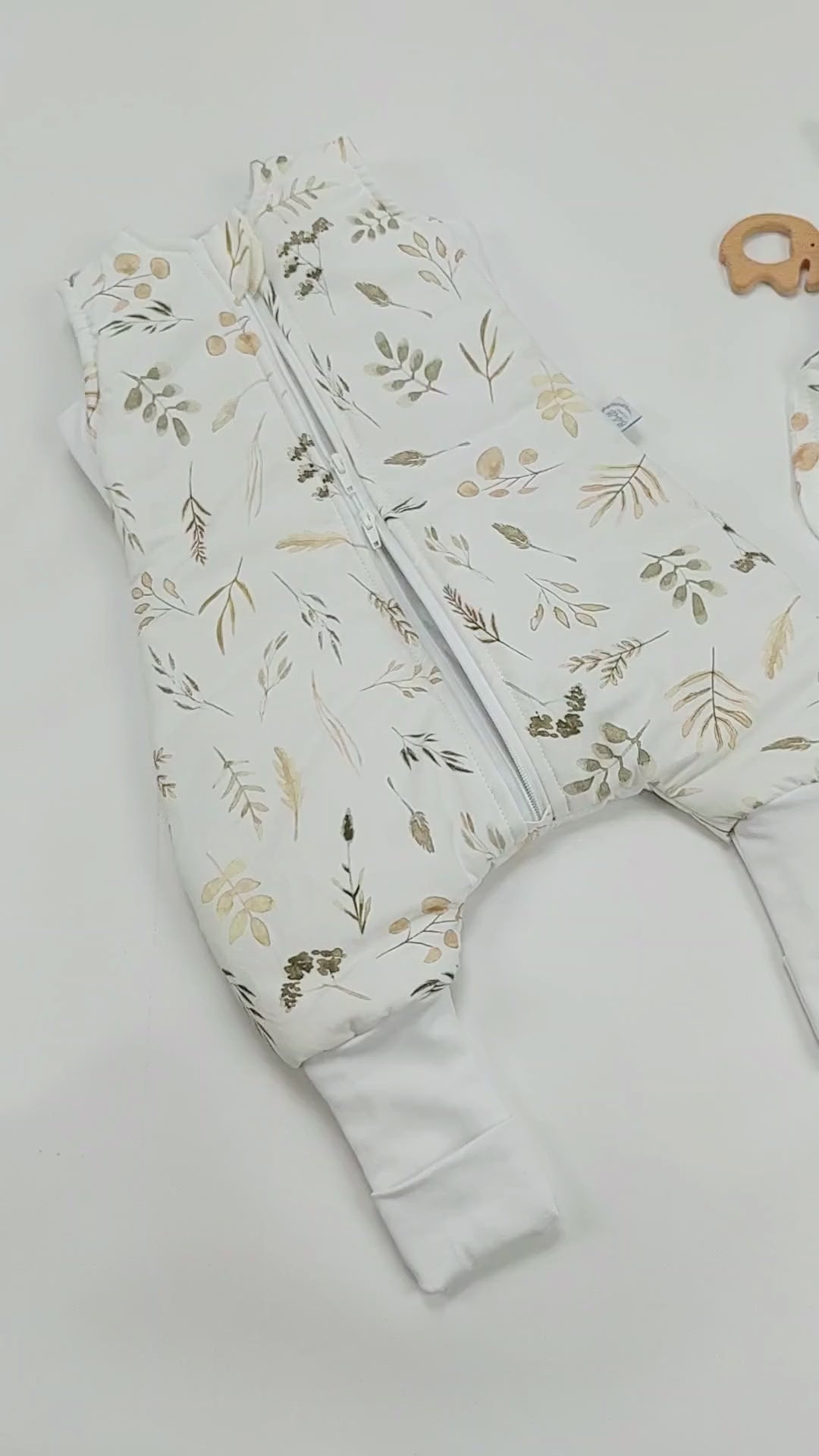 Baby Schlafsack mit Füßen Beige Boho