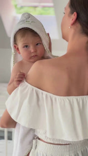 Baby Schlafsack mit Füßen Musselin Beige