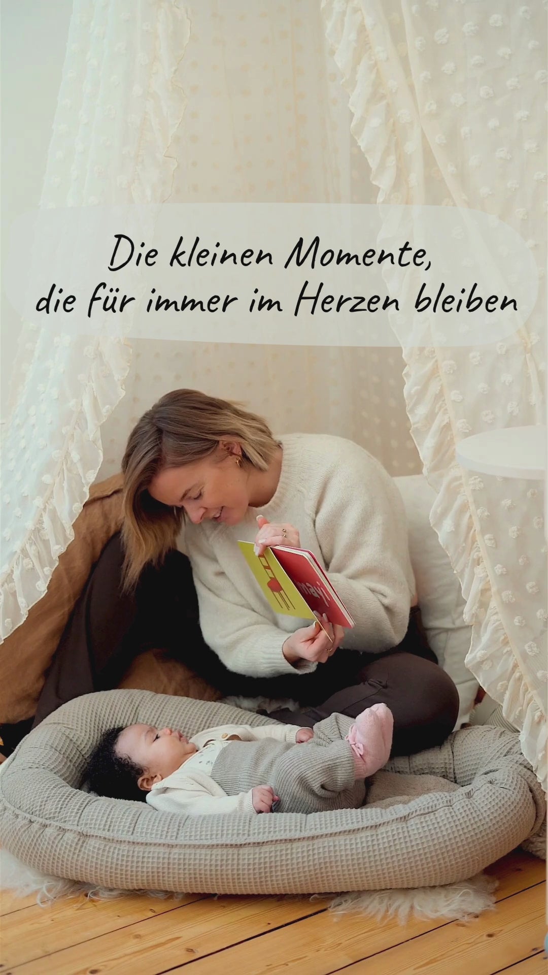 Babynest Waffel Dunkelbeige