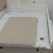 Wasserdichte Wickelauflage Beige Gänse