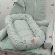 Babynest Waffel Salbei Mint