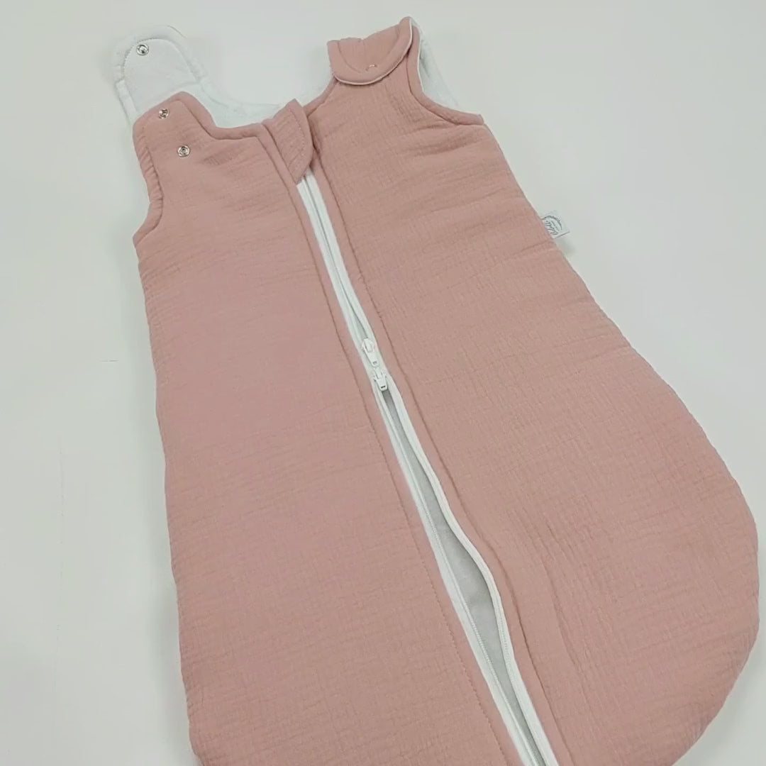 Baby Schlafsack Musselin Altrosa